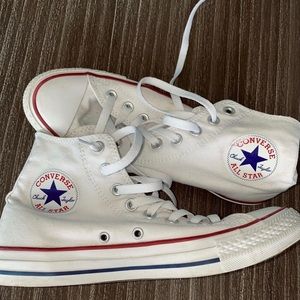Converse white high top